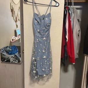 Blue floral dress, size L